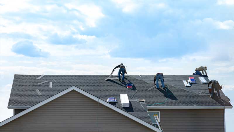 Team of Roofing Shingles Installers
